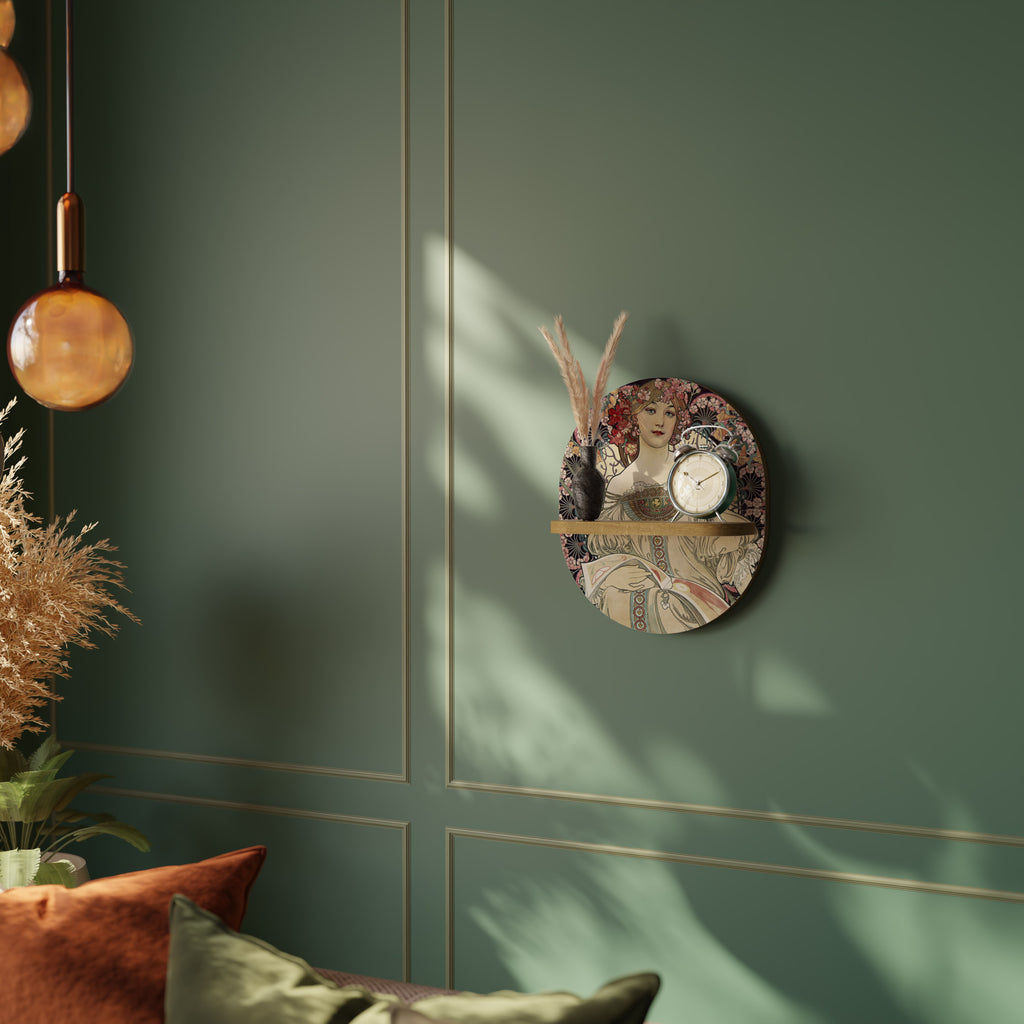 CHAMPENOIS IMPRIMEUR Estante artístico ovalado efecto roble