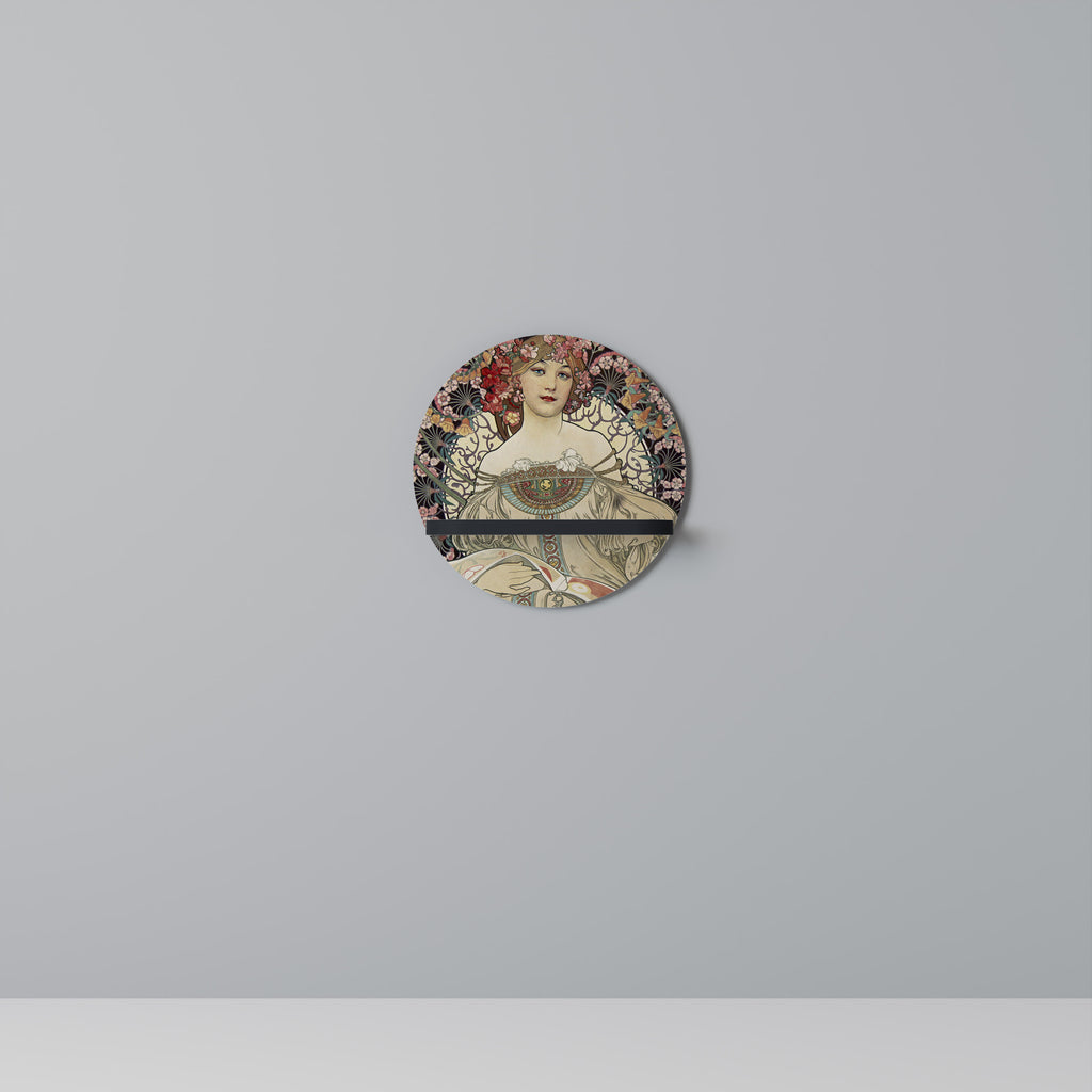 CHAMPENOIS IMPRIMEUR Round Art Shelf In Black Finish