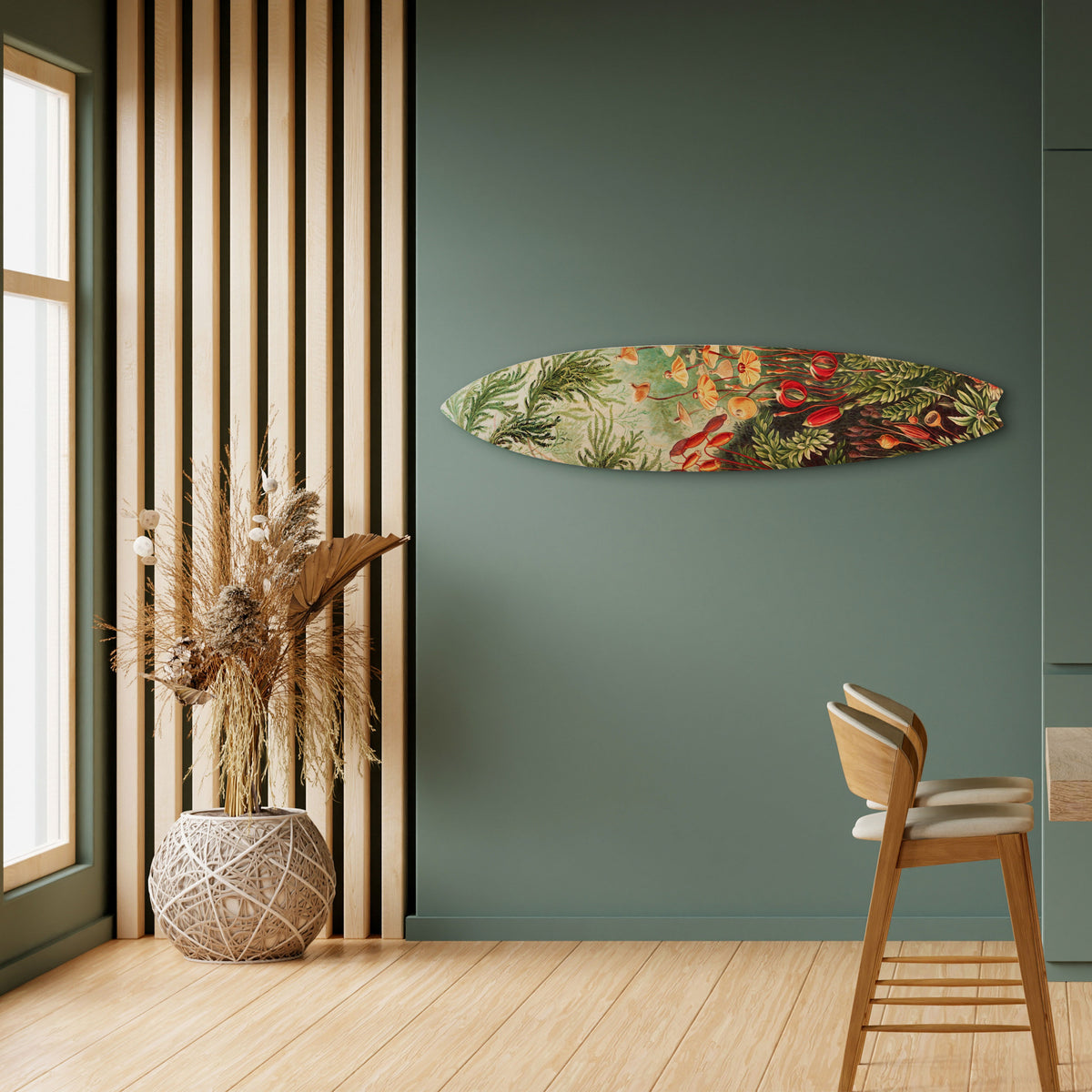 MUSCINAE LAUBMOOSE Panel decorativo de tabla de surf