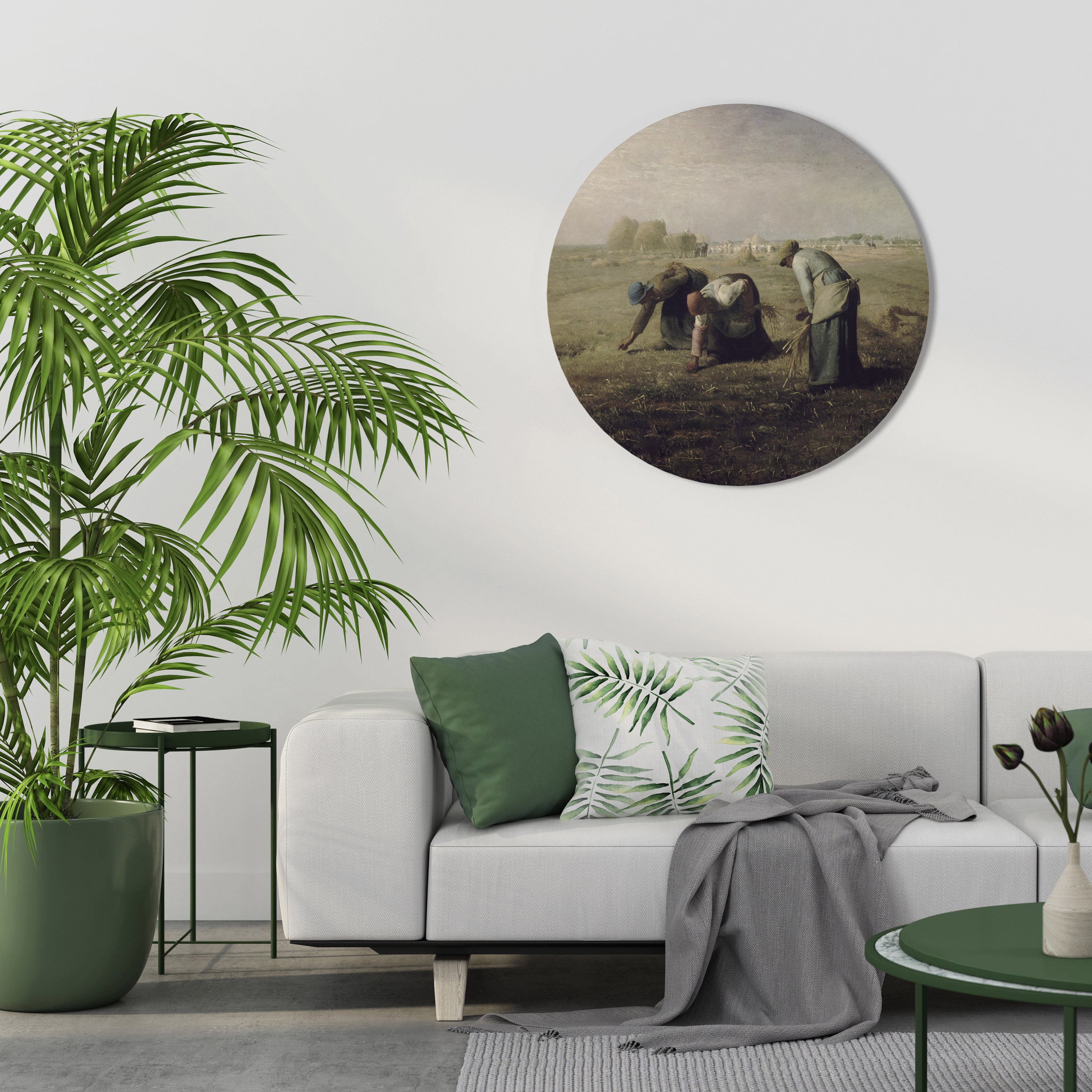 THE GLEANERS Round Wall Art