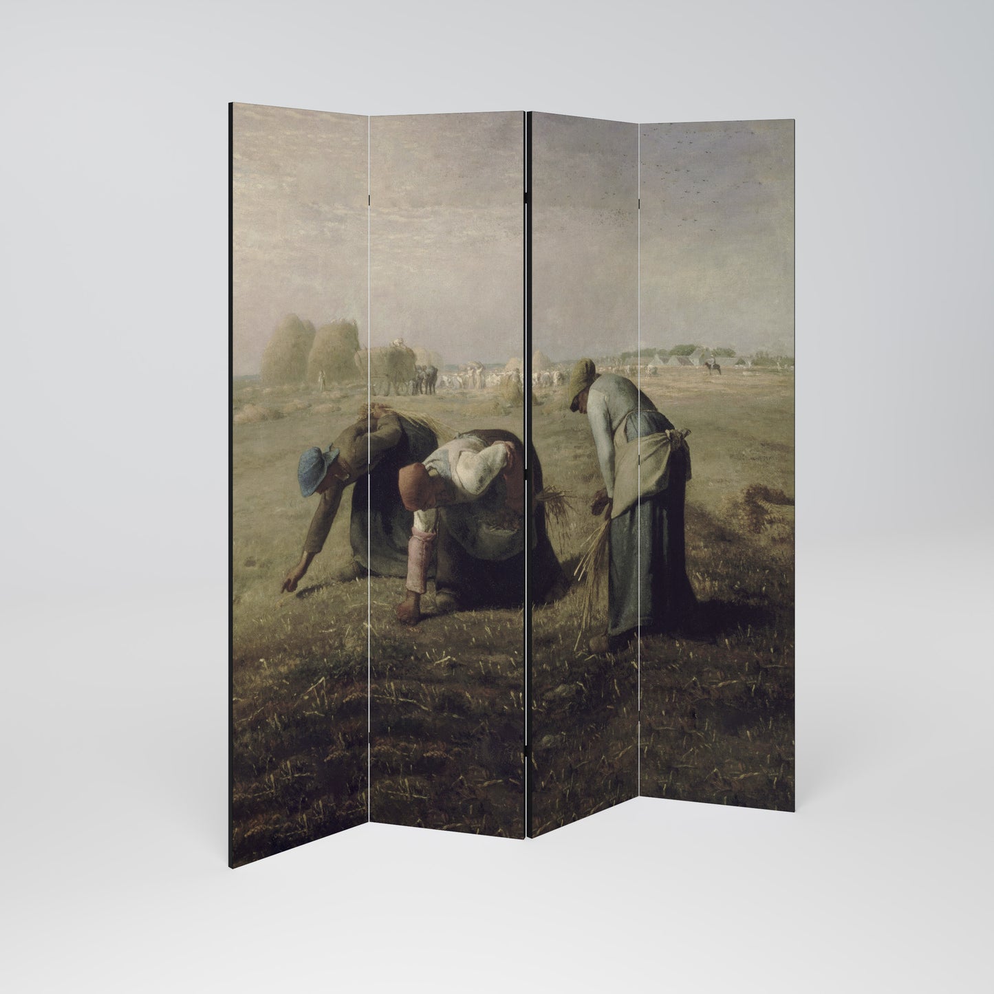THE GLEANERS Biombo de 4 paneles
