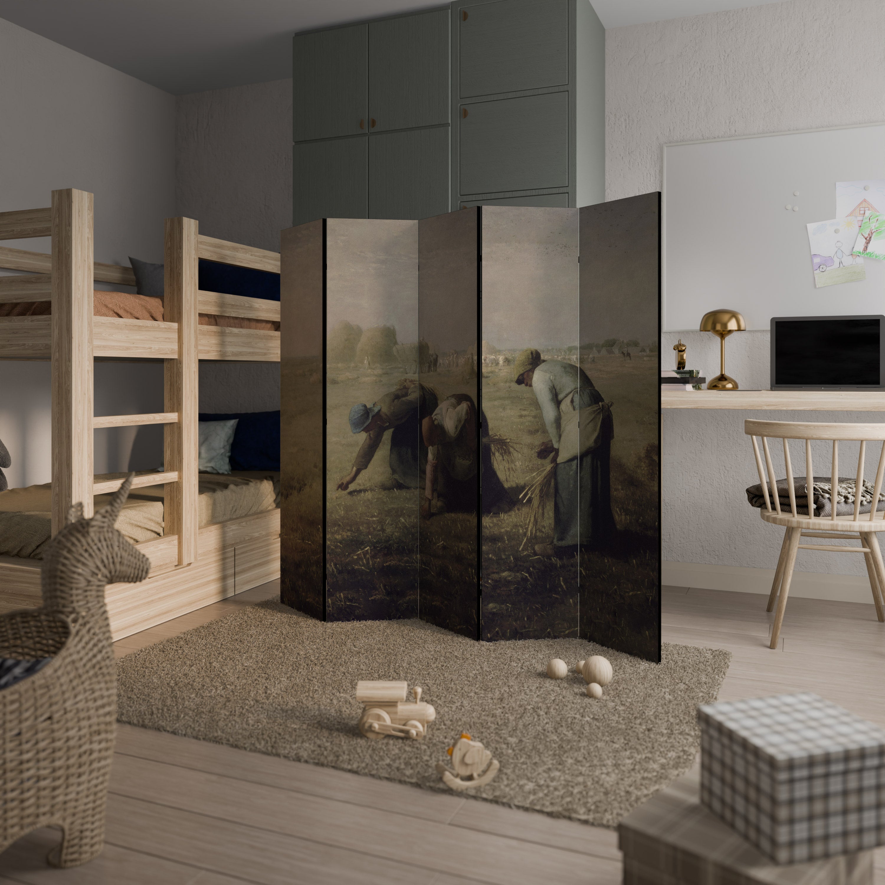 THE GLEANERS 5-Panel Room Divider