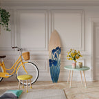 BLUE FLORAL RIDE Surfboard Decorative Panel