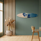 BLUE FLORAL RIDE Surfboard Decorative Panel