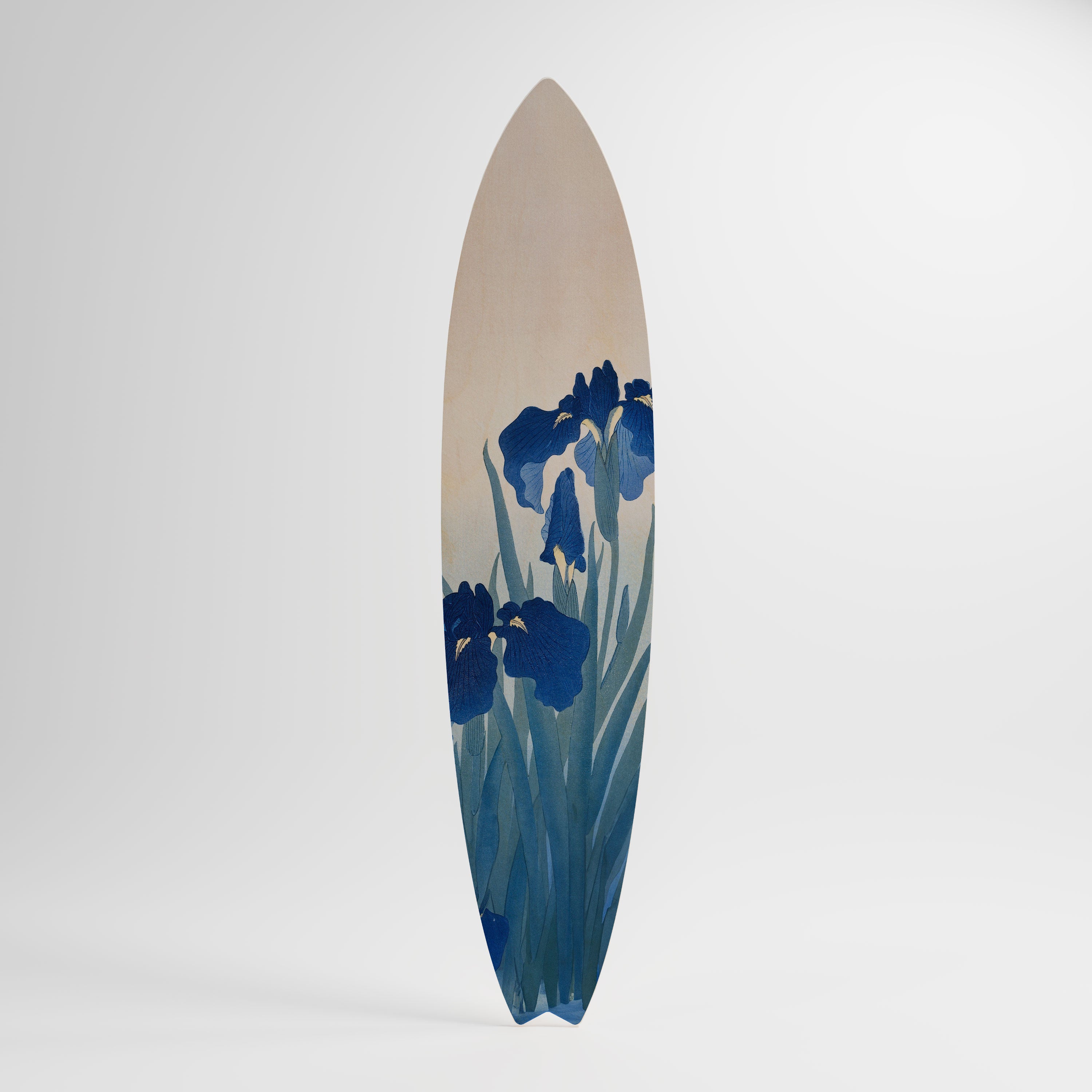 BLUE FLORAL RIDE Panel decorativo de tabla de surf