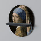 STRUCTURAL MASTERPIECE Estante Ovalado Decorativo en Acabado Negro