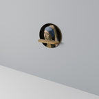 STRUCTURAL MASTERPIECE Estante Redondo Decorativo en Efecto Roble