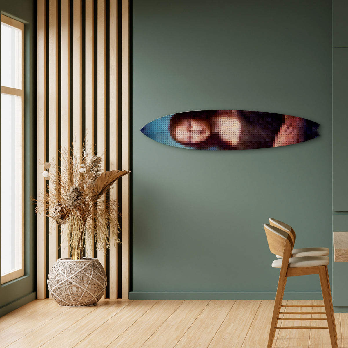CONSTRUCTIVE ART Panel decorativo de tabla de surf