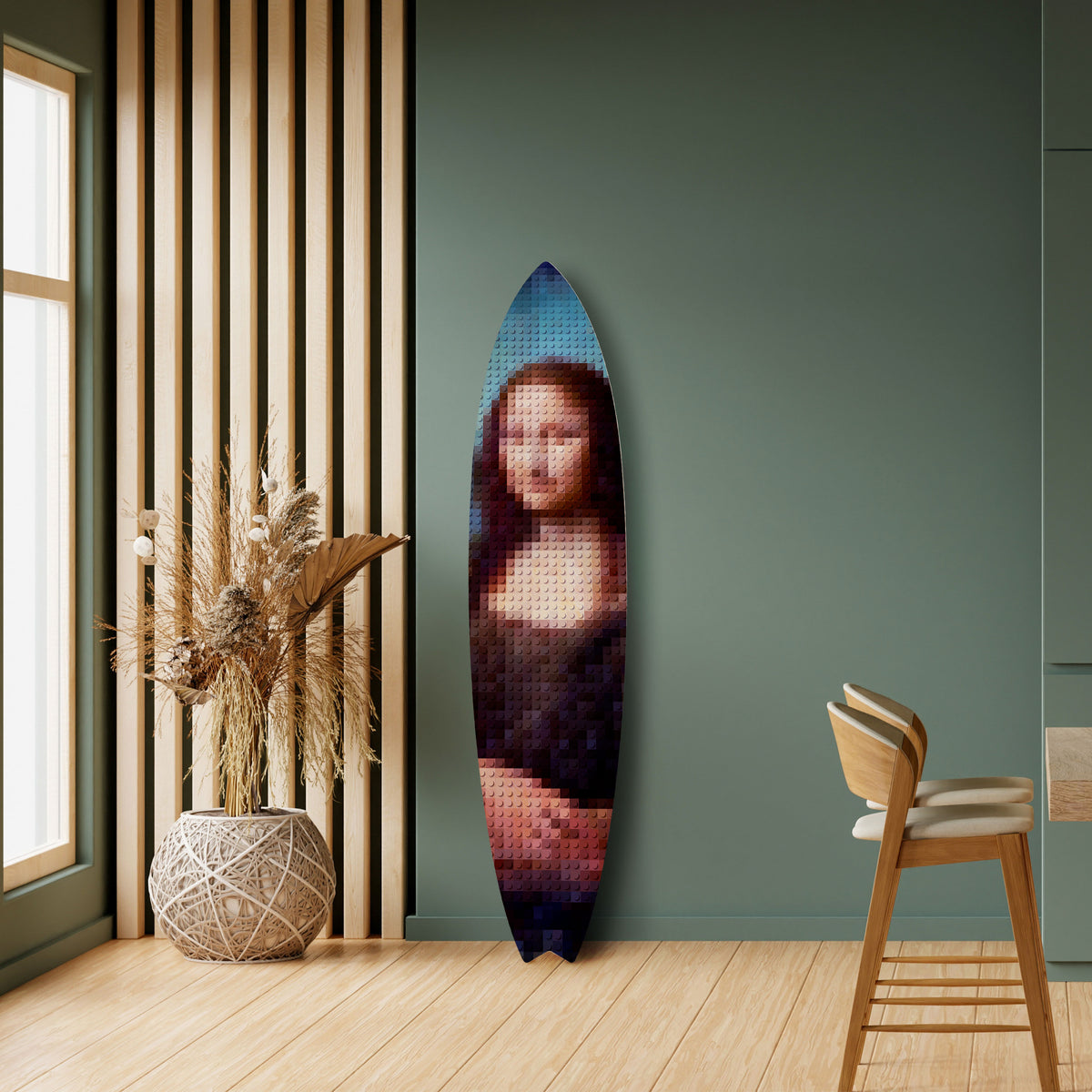 CONSTRUCTIVE ART Panel decorativo de tabla de surf