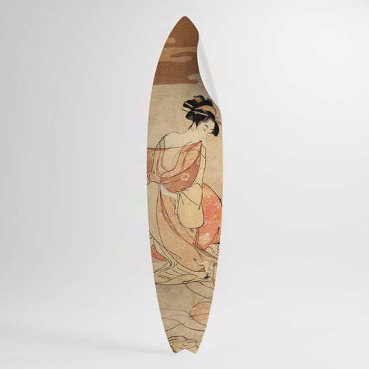 WOMAN, CAT AND EXTRA BROWN Vinilo decorativo de tabla de surf
