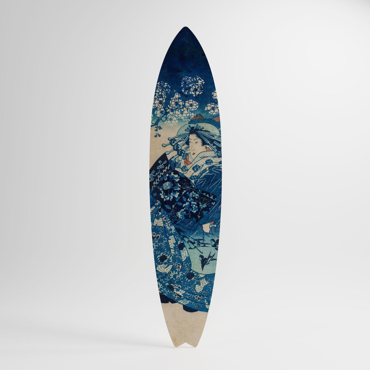 JAPANESE WOMAN Panel decorativo de tabla de surf
