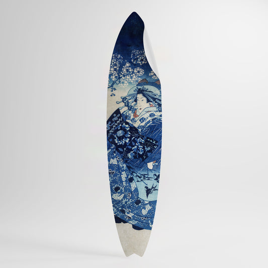JAPANESE WOMAN Peel and Stick Surfboard Sticker
