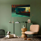 SERENE EVENING CHAT Peel and Stick Horizontal Poster