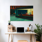 SERENE EVENING CHAT Peel and Stick Horizontal Poster