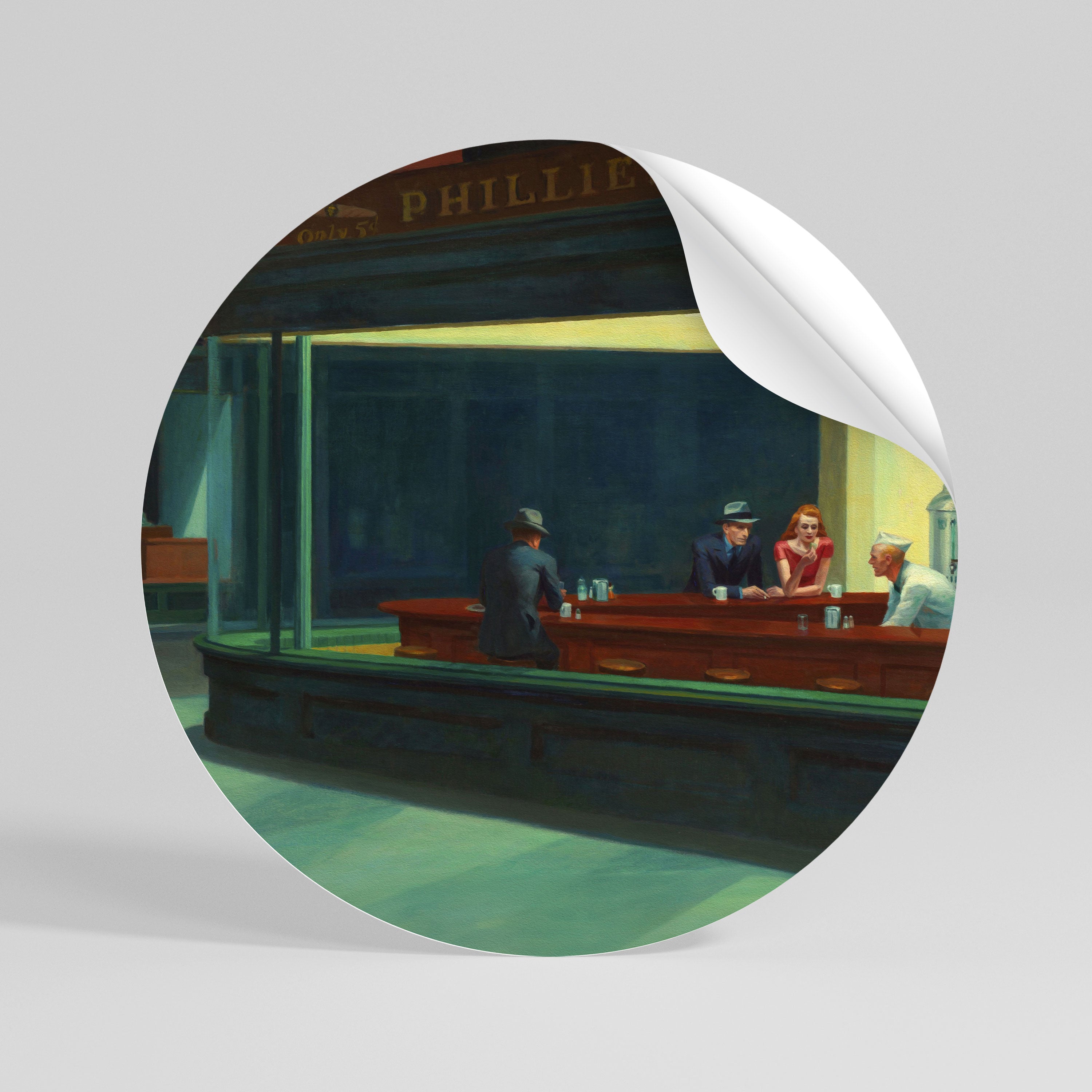 SERENE EVENING CHAT Vinilo adhesivo redondo