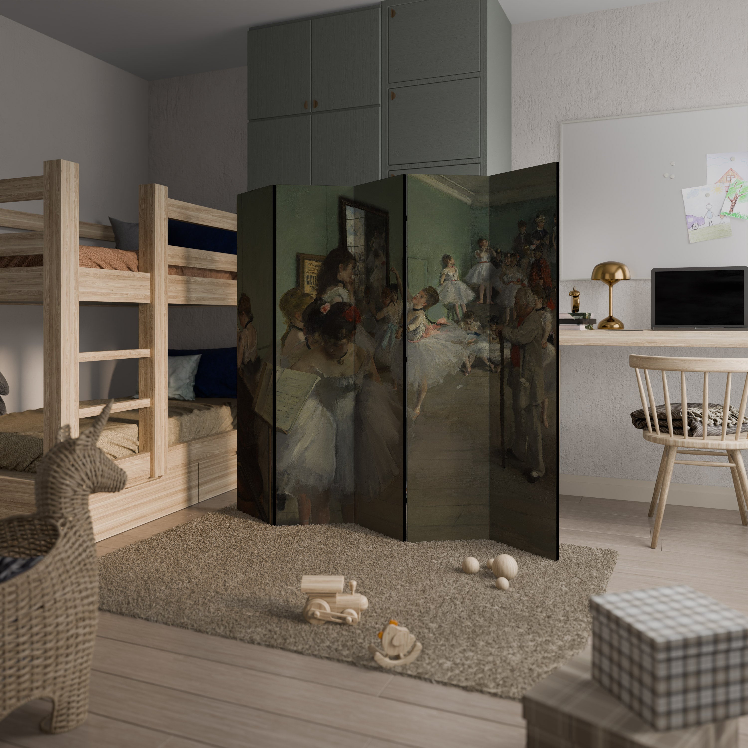 THE DANCE CLASS Decorative 5-Panel Room Divider