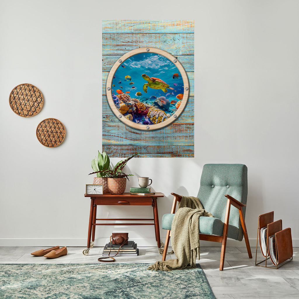 AQUA ADVENTURE Peel and Stick Vertical Poster