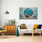 AQUA ADVENTURE Póster Horizontal Adhesivo