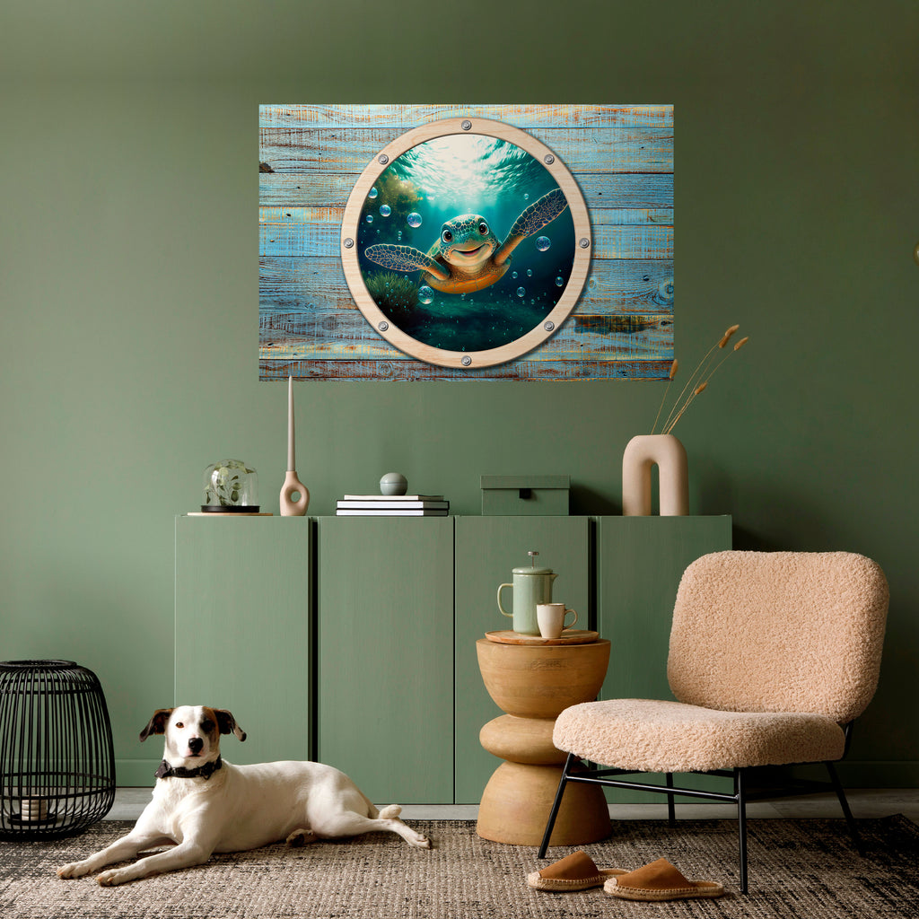 Póster horizontal autoadhesivo "ALEGRÍA COSTERA"