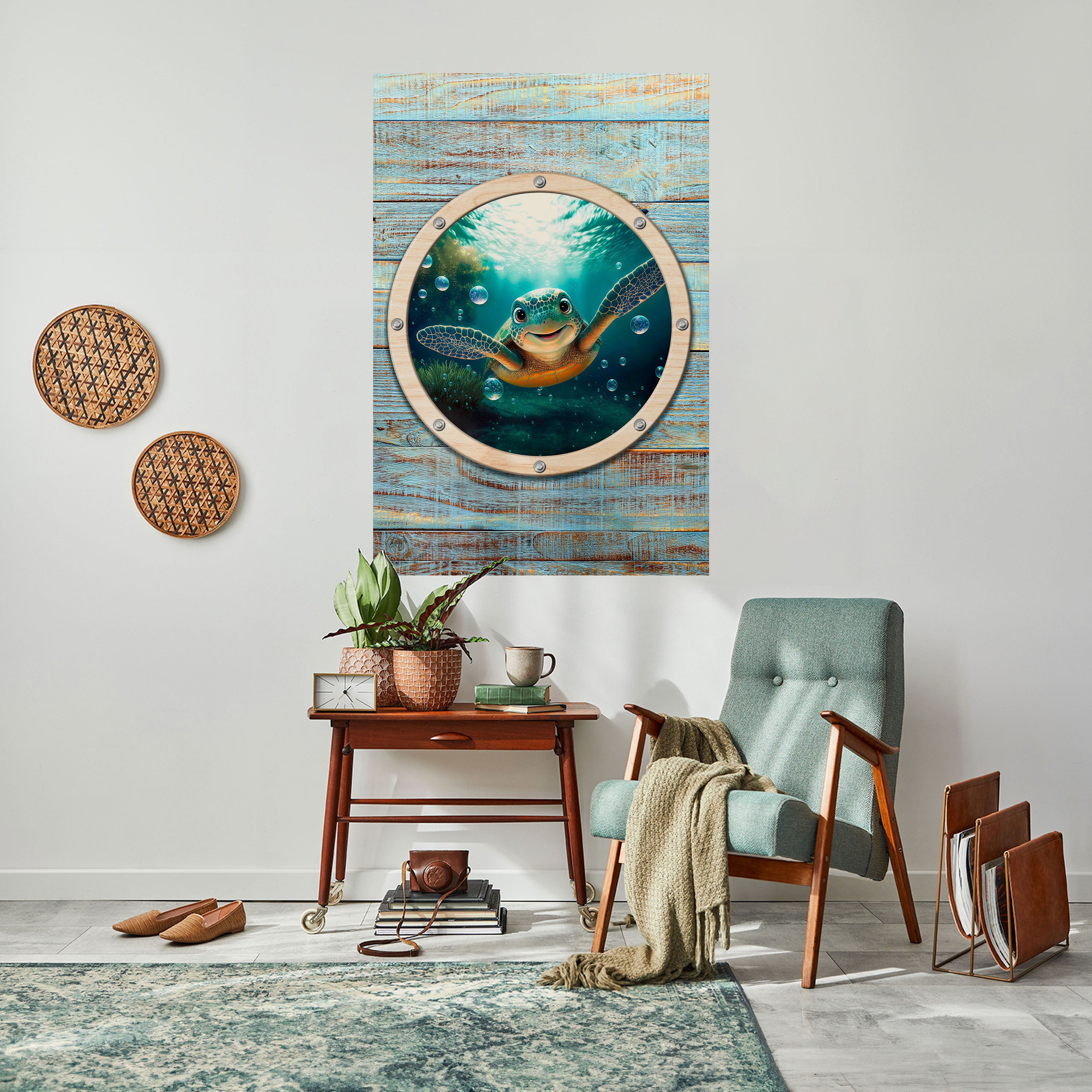 SEASIDE JOY Peel and Stick Vertical Poster