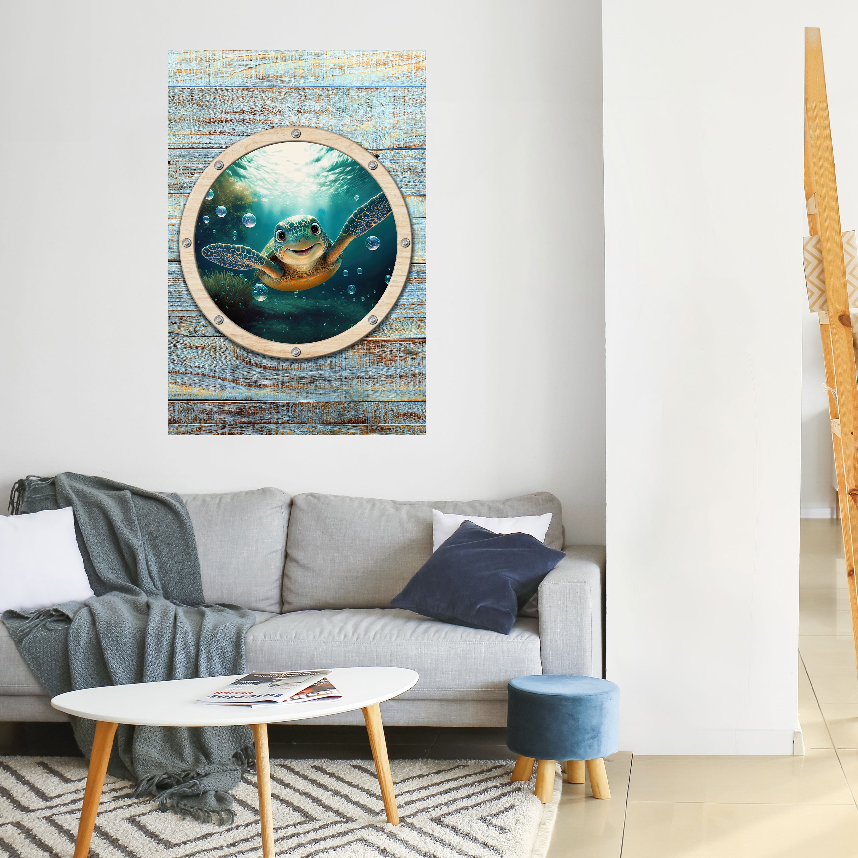 SEASIDE JOY Peel and Stick Vertical Poster