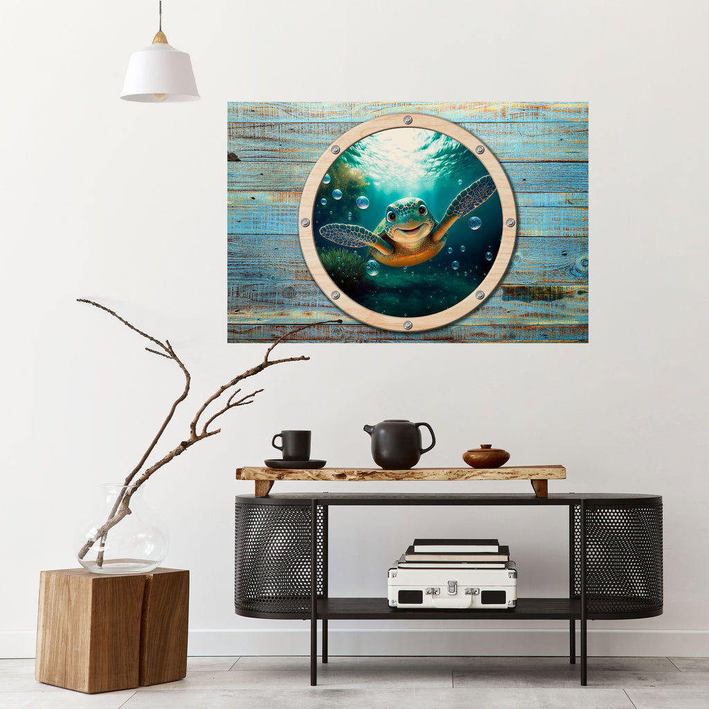 Póster horizontal autoadhesivo "ALEGRÍA COSTERA"