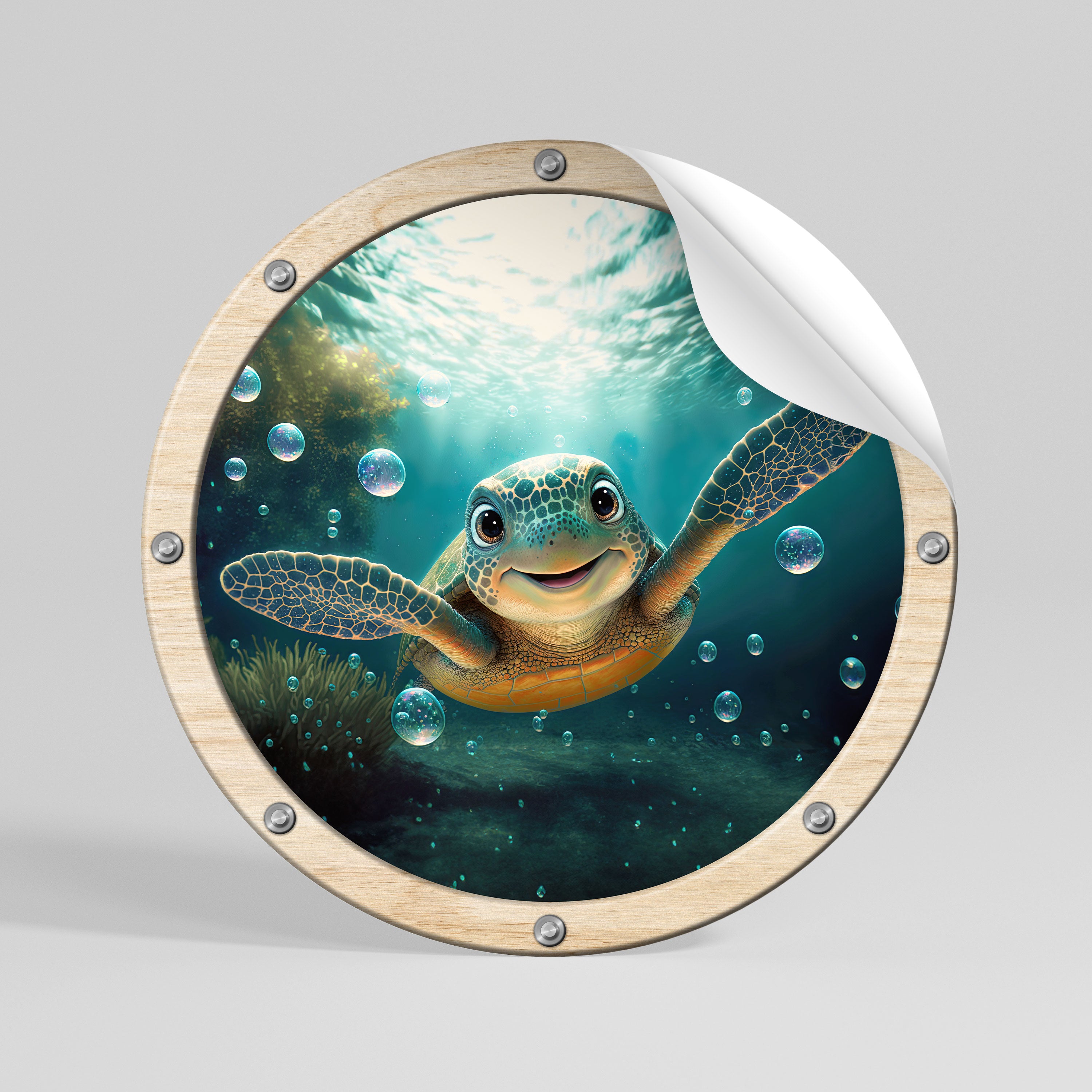 SEASIDE JOY Vinilo adhesivo redondo