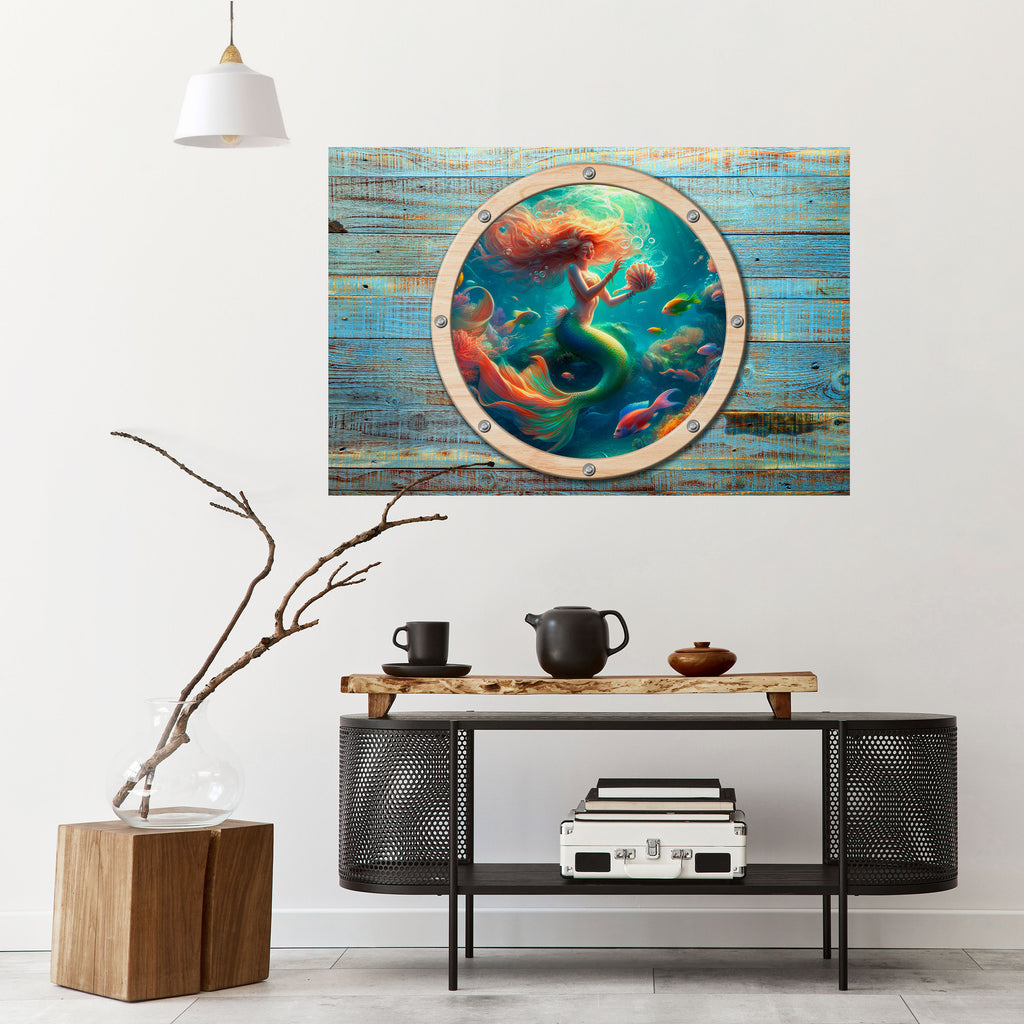 Póster horizontal autoadhesivo "SUEÑOS DE SIRENA"