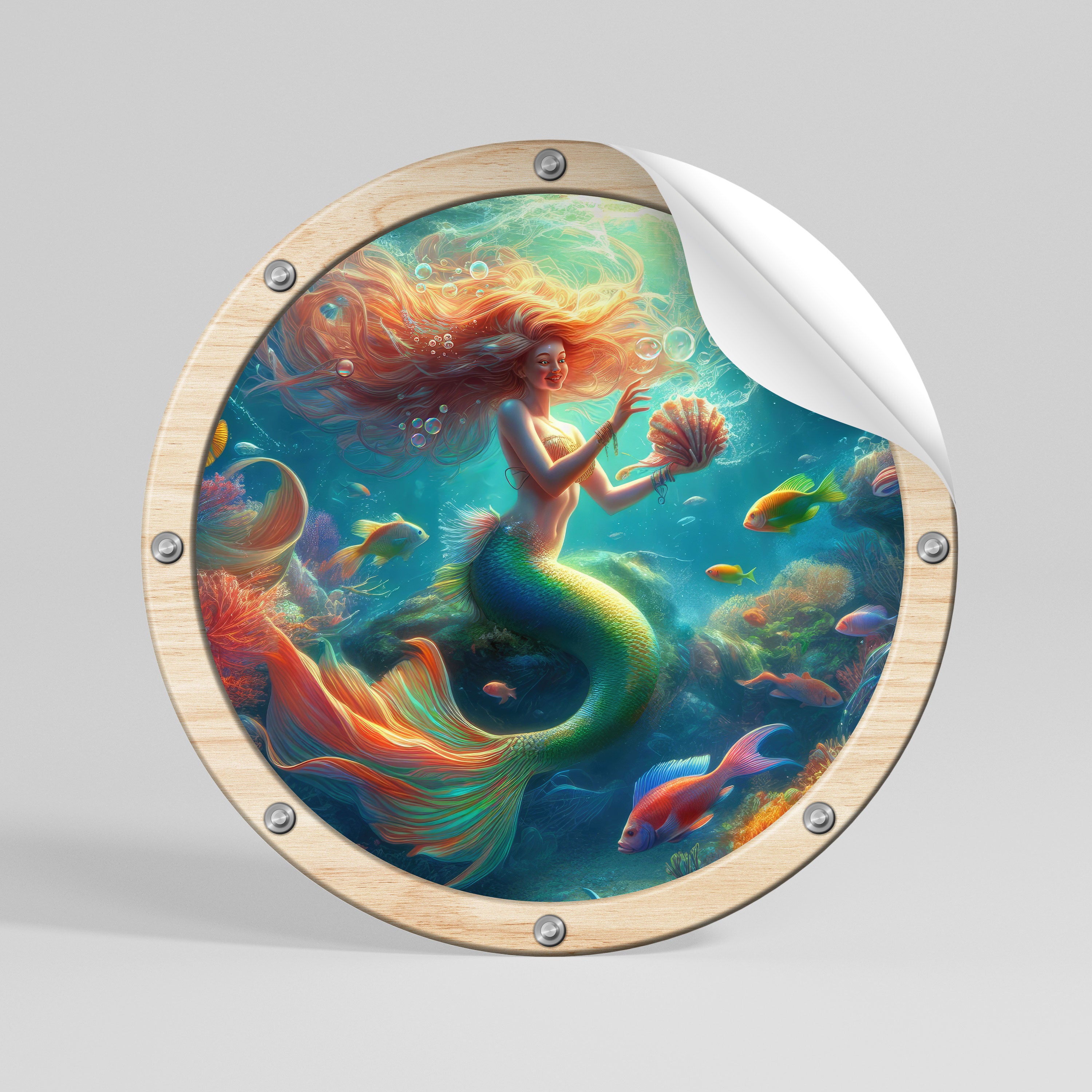 MERMAID DREAMS Vinilo adhesivo redondo