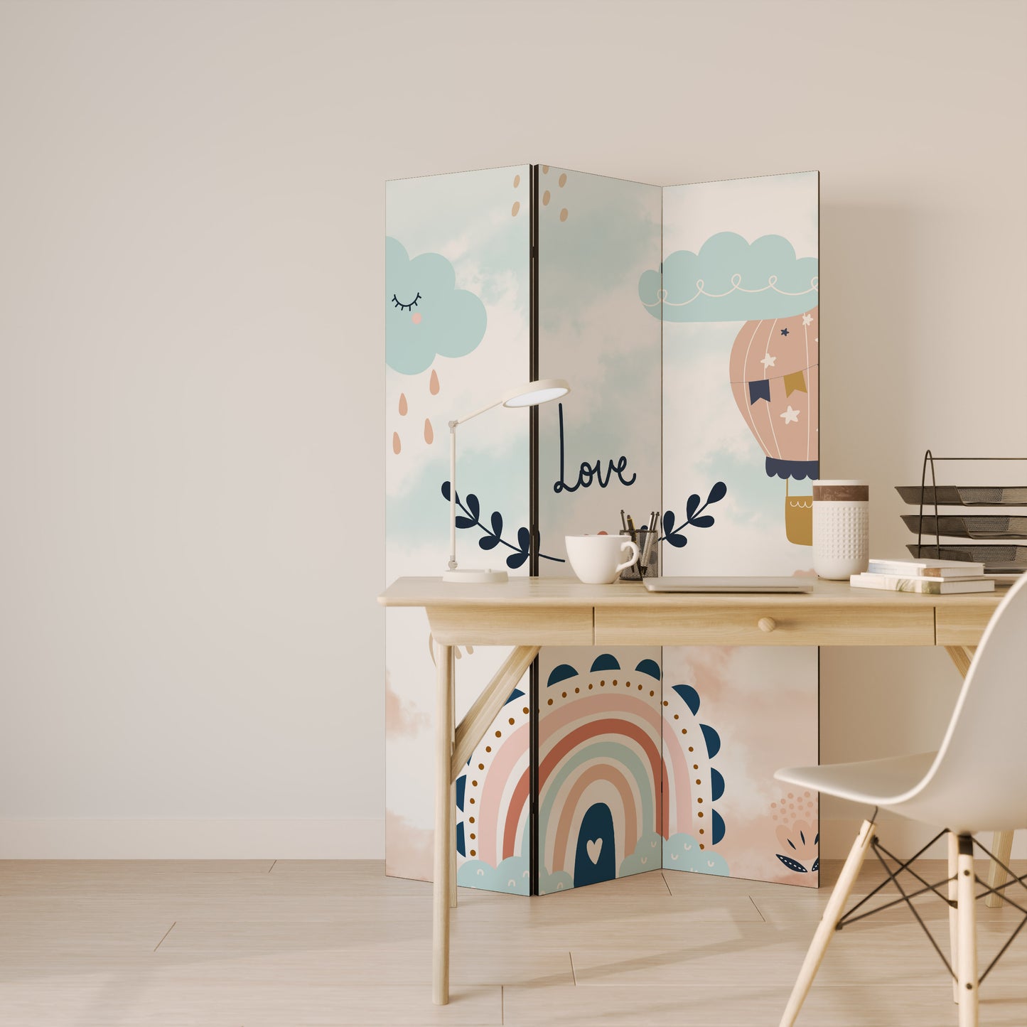 LOVELY DREAMS Biombo de 3 paneles