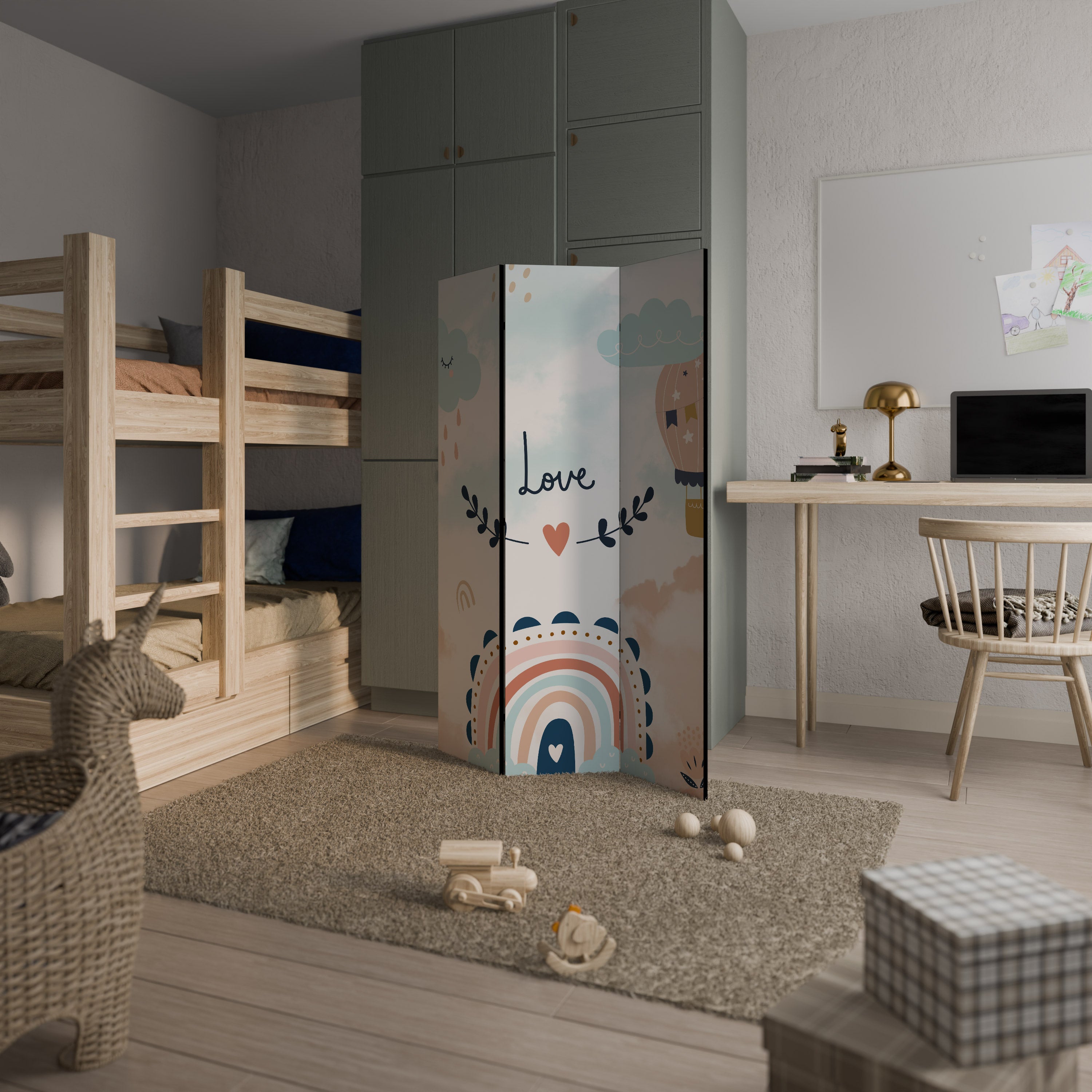 LOVELY DREAMS Biombo de 3 paneles