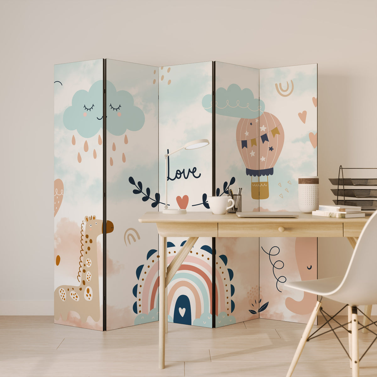LOVELY DREAMS Biombo de 5 paneles