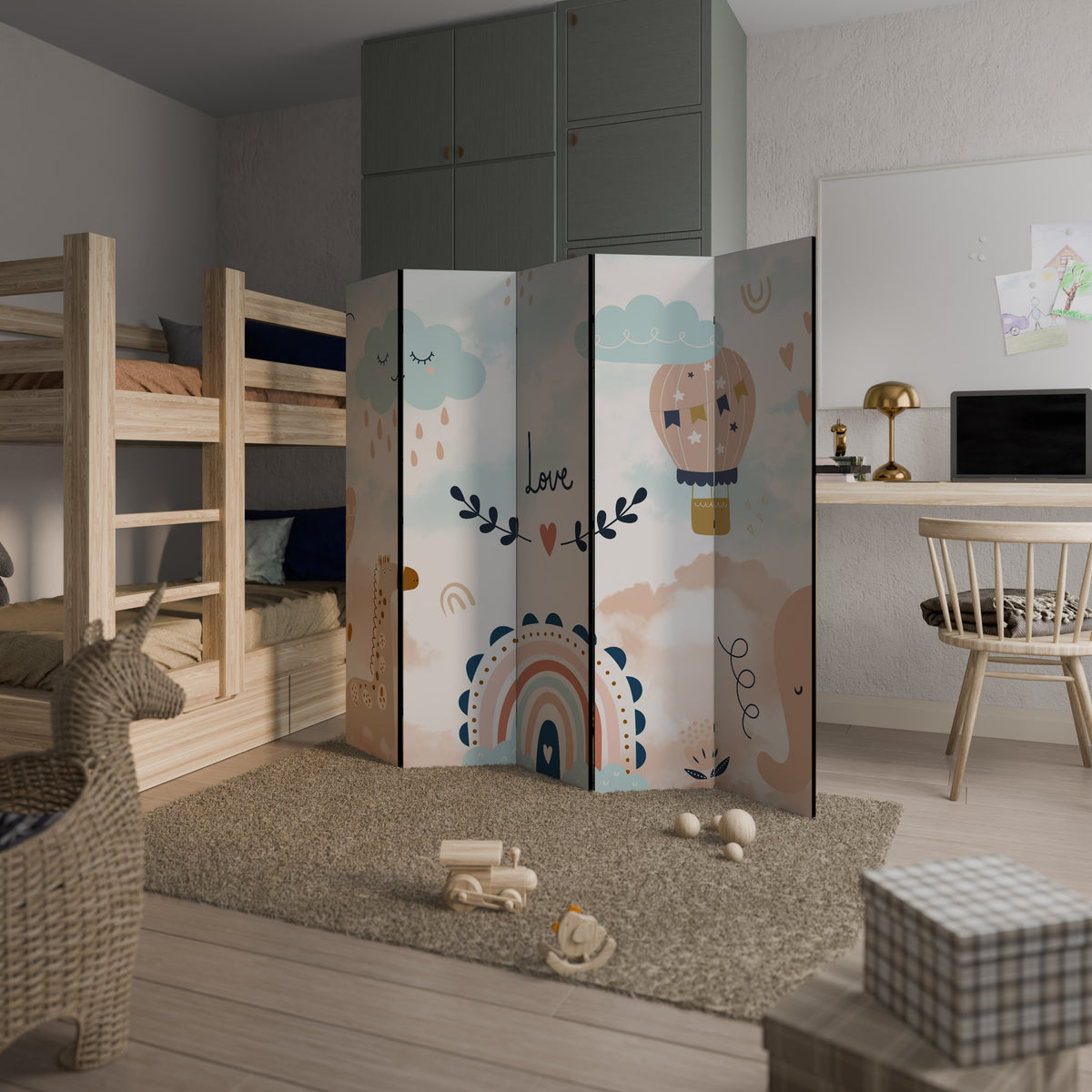 LOVELY DREAMS Biombo de 5 paneles