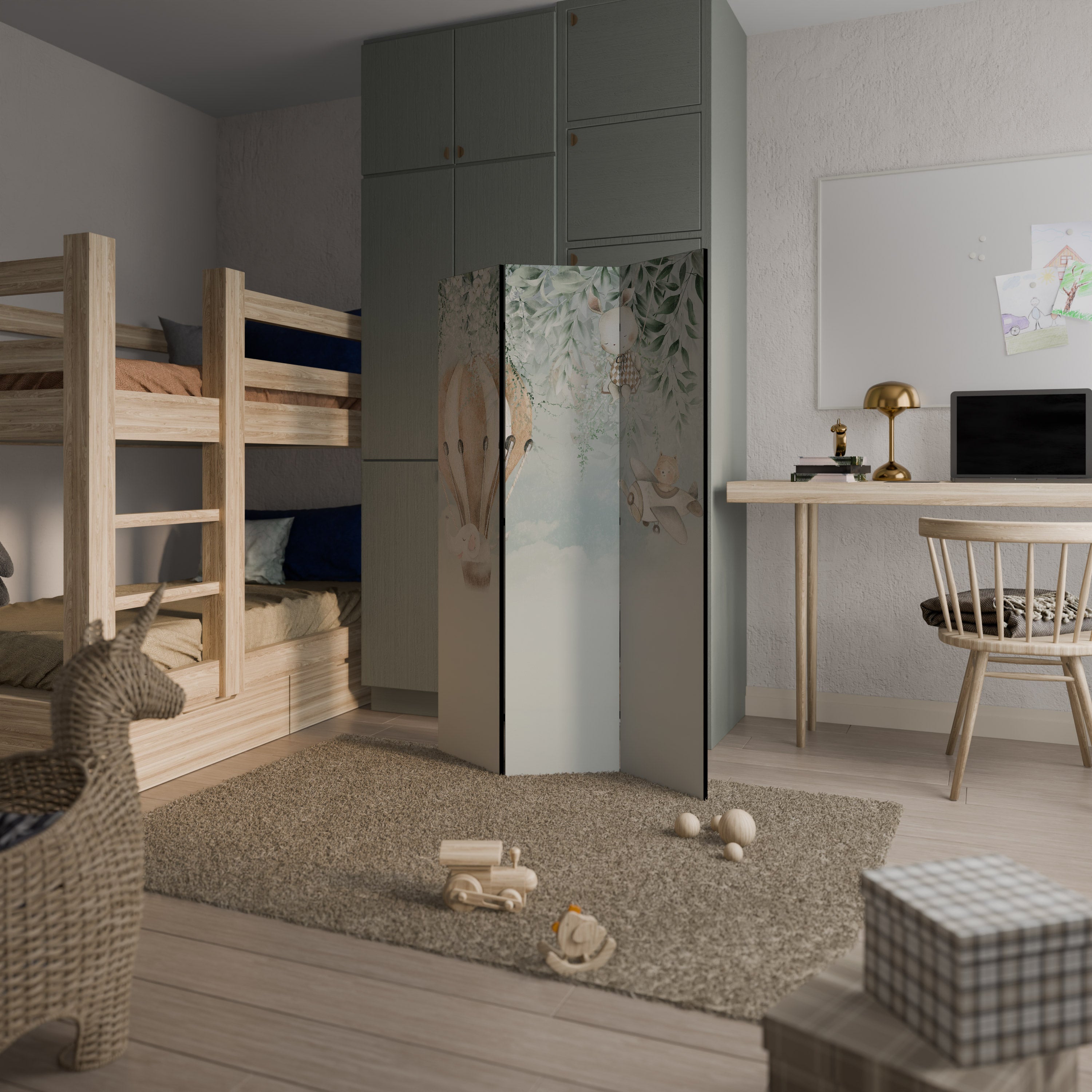 SWEET DREAMS Decorative 3-Panel Room Divider