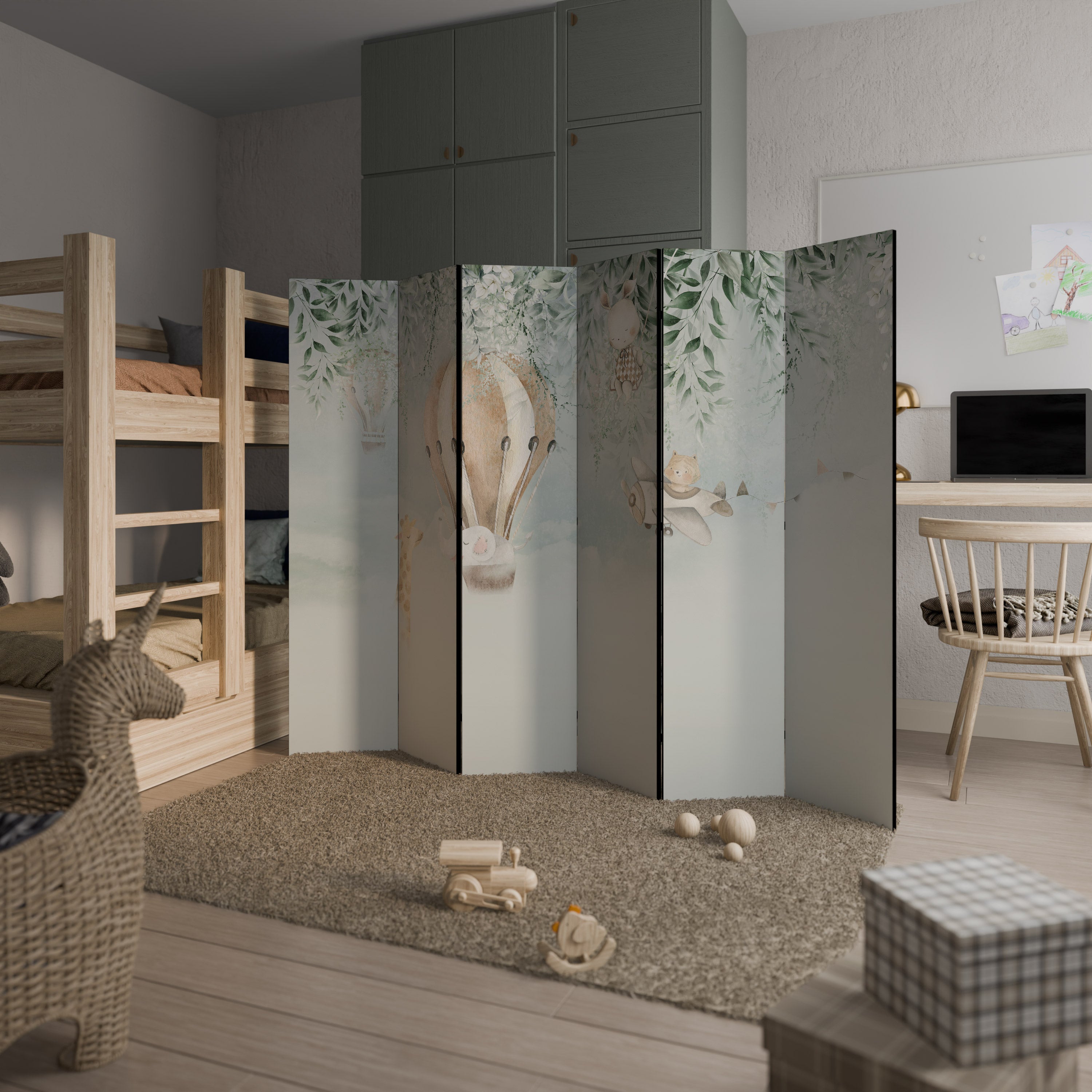 Divisor de ambientes decorativo de 6 paneles SWEET DREAMS