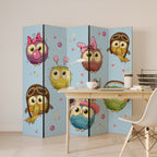 OWLY SQUAD Biombo Decorativo de 5 Paneles
