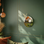 MYSTIC TOADSTOOL Oval Art Shelf In Black Finish