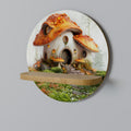 MYSTIC TOADSTOOL Estante Redondo Decorativo en Efecto Roble