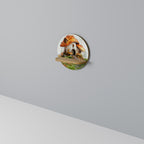 MYSTIC TOADSTOOL Estante Redondo Decorativo en Efecto Roble