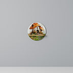 MYSTIC TOADSTOOL Estante Redondo Decorativo en Efecto Roble
