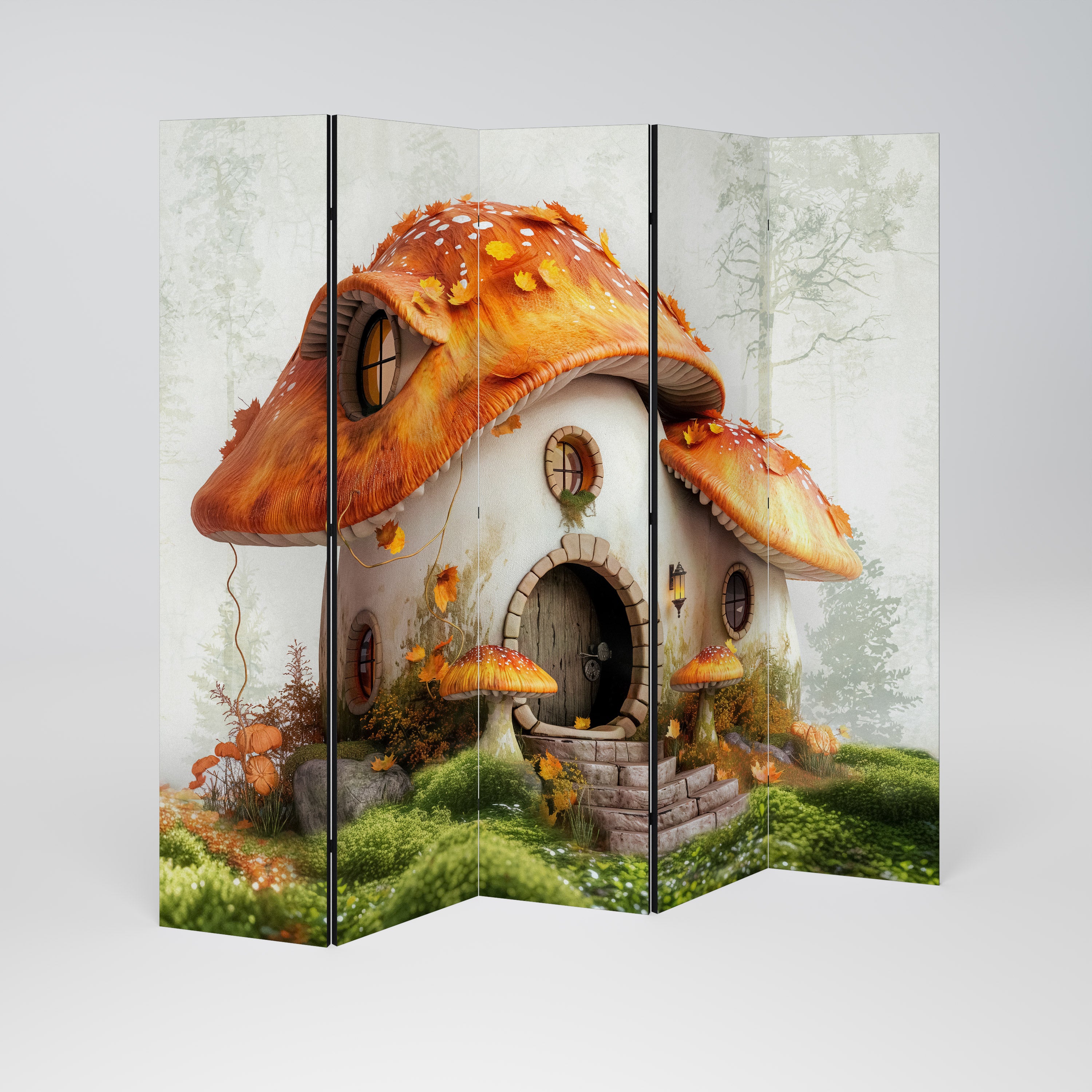 MYSTIC TOADSTOOL Decorative 5-Panel Room Divider
