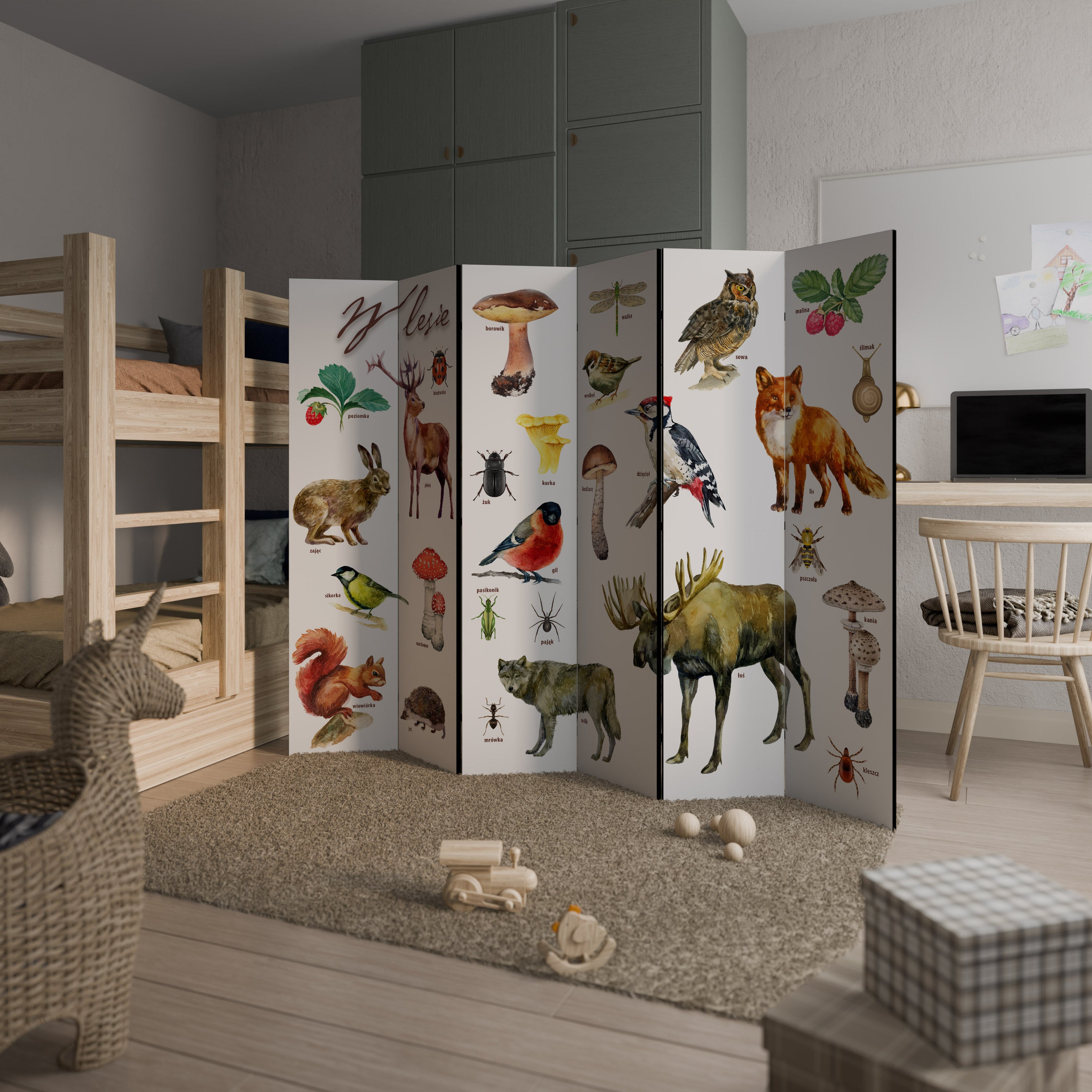 FOREST LESSON 6-Panel Room Divider