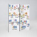 COUNTING LESSON Decorative 4-Panel Room Divider