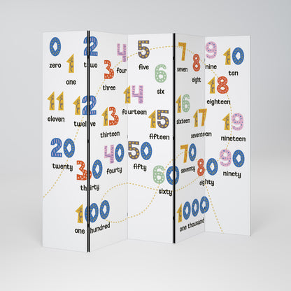 COUNTING LESSON Biombo de 5 paneles