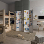 COUNTING LESSON Biombo Decorativo de 5 Paneles