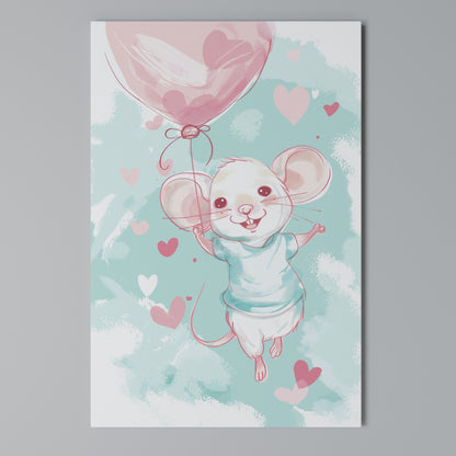 MOUSY FLOW Cuadro en lienzo vertical