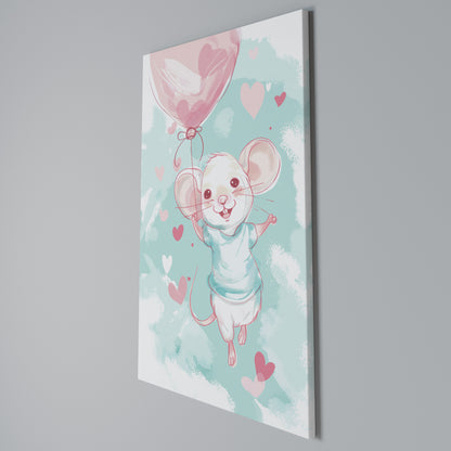 MOUSY FLOW Cuadro en lienzo vertical