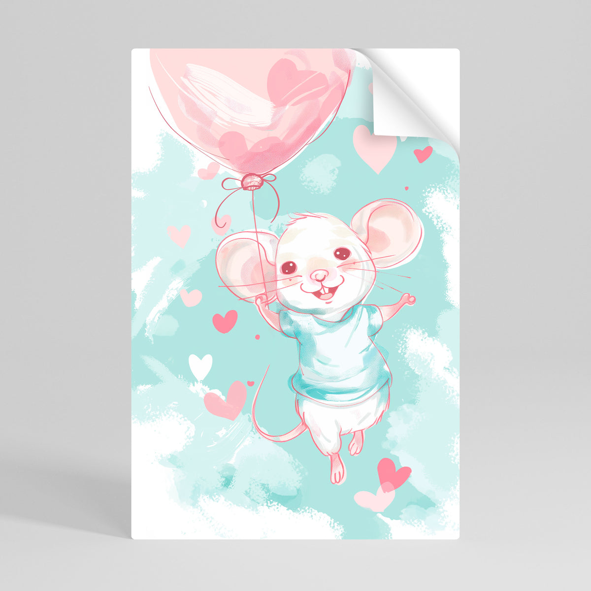 MOUSY FLOW Póster adhesivo vertical
