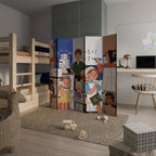 SCHOOL VIBE 5-Panel Room Divider