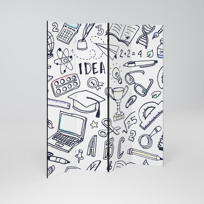 SCHOOL STUFF Biombo de 4 paneles